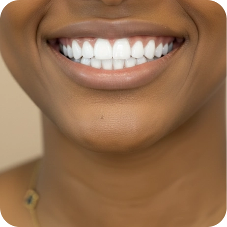 Natural and healthy smile close-up