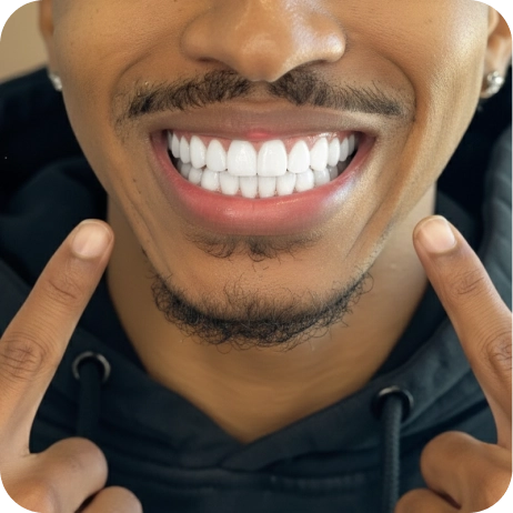 Smile showing natural teeth alignment