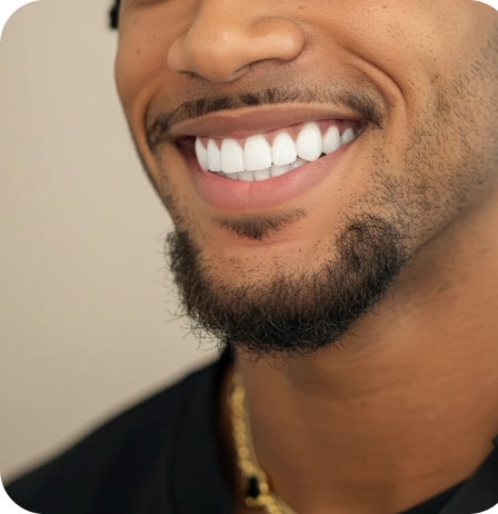 Close-up of a relaxed smile